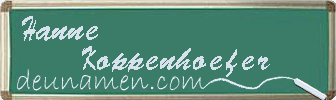 Hanne Koppenhoefer Visitenkarte